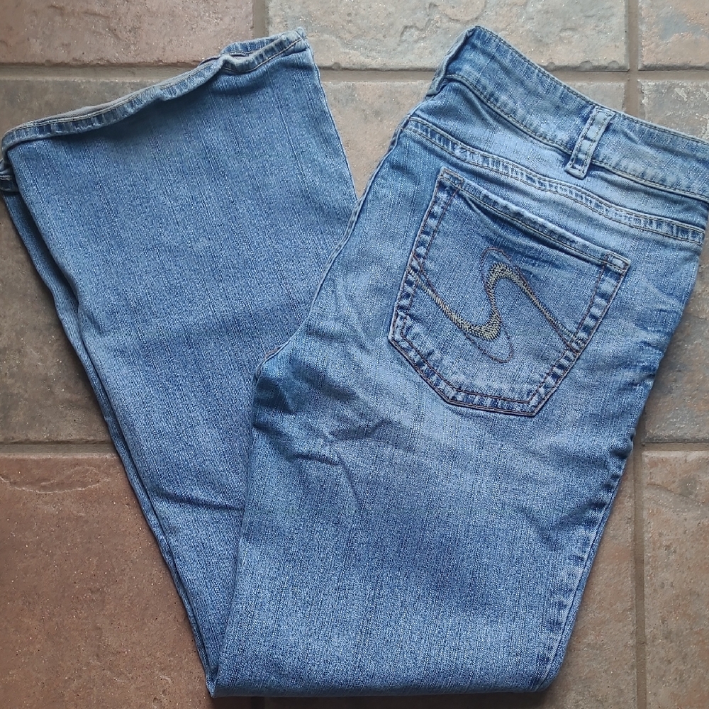 Silver Suki Mens Jeans Blue Bootcut Denim 36 x 30